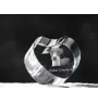 Italian Greyhound, Italian Sighthound - a photo of a dog in crystal, crystal heart, unique photo frame from the Art-Dog brand