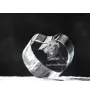 Lévrier irlandais, Irish wolfhound - une photo de chien dans un cristal, un cœur en cristal, un cadre photo exceptionnel de la marque Art-Dog