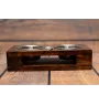 Italian Greyhound, Italian Sighthound - wooden stand with bowls for a dog, steel dog bowls, a gift for adopting a dog from the Art-Dog brand