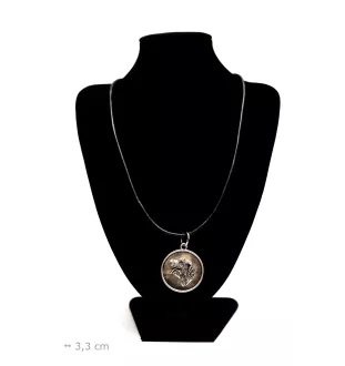 Lévrier irlandais, Irish wolfhound II - collier avec chien, pendentif pour maman de chien, bijoux uniques de la marque Art-Dog