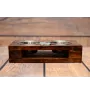 Irish Wolfhound - wooden stand with bowls for a dog, steel dog bowls, a gift for adopting a dog from the Art-Dog brand
