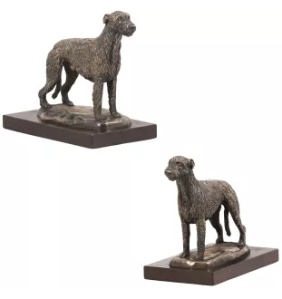 Wilczarz irlandzki statuetka na białym drewnie Art-Dog