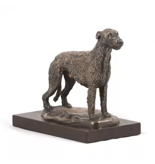 Irish Wolfhound - dog figurine, figure on a white base, trophy for Art-Dog dog show exhibition