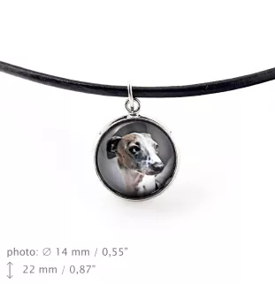 Levrette d'Italie, Petit lévrier italien - ensemble de bijoux avec votre photo, ensemble fait à la main, bracelet et collier de la marque Art.-Dog