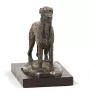 Irish Wolfhound - dog figurine, statue on white marble, trophy for Art-Dog dog show exhibition