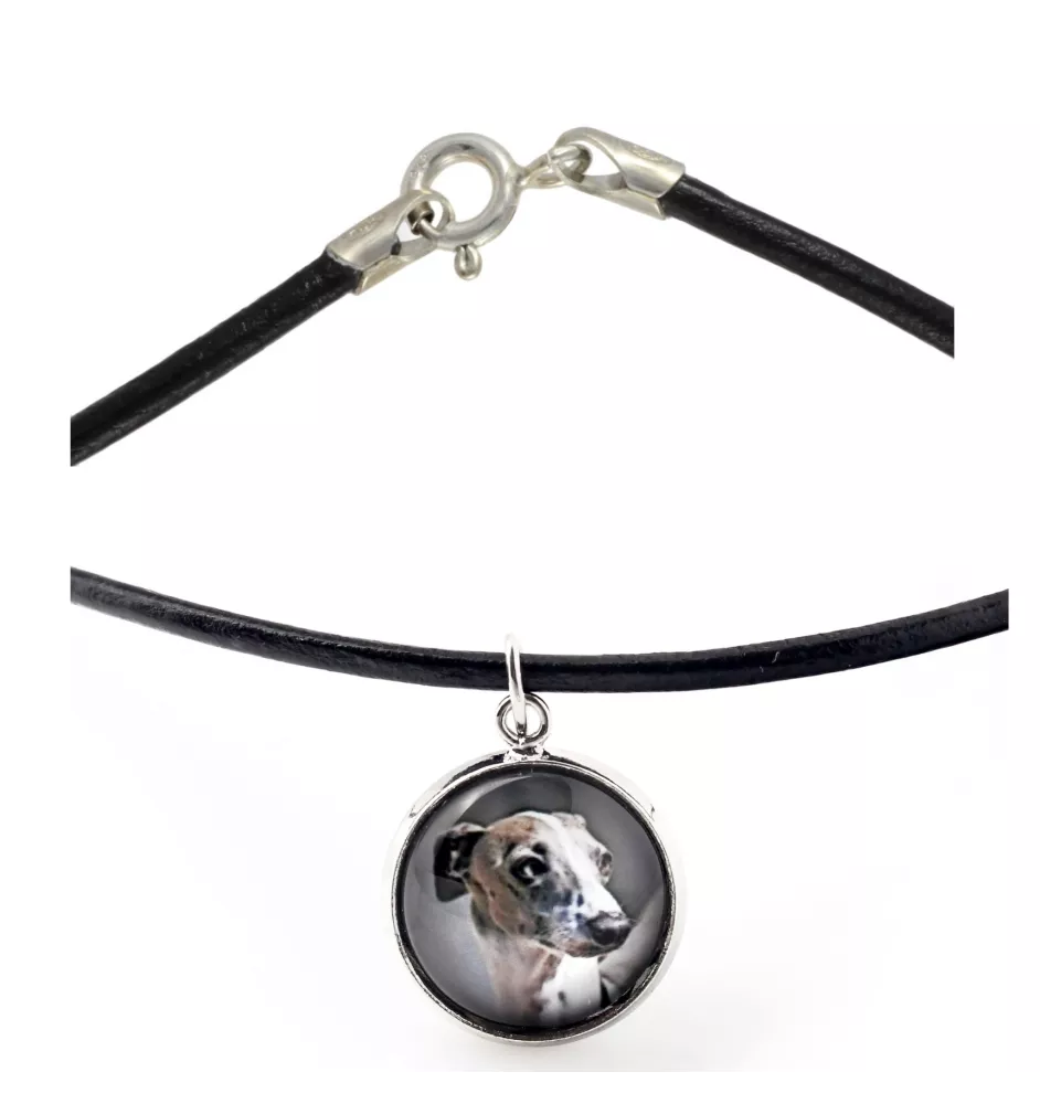 Italienisches Windspiel, Italian Greyhound - Halskette in einer Schachtel, elegante Verzierung, Anhänger der Marke Art-Dog
