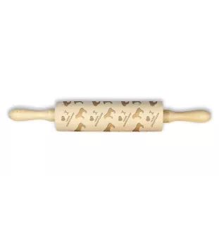 Irish Wolfhound - rolling pin for dough with a dog, patterned rolling pin for ceramics, a gift for a cook from the Art-Dog brand