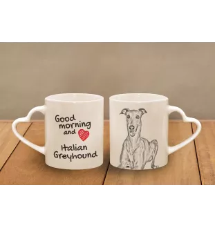 Charcik włoski kubek z psem good morning serce Art-Dog