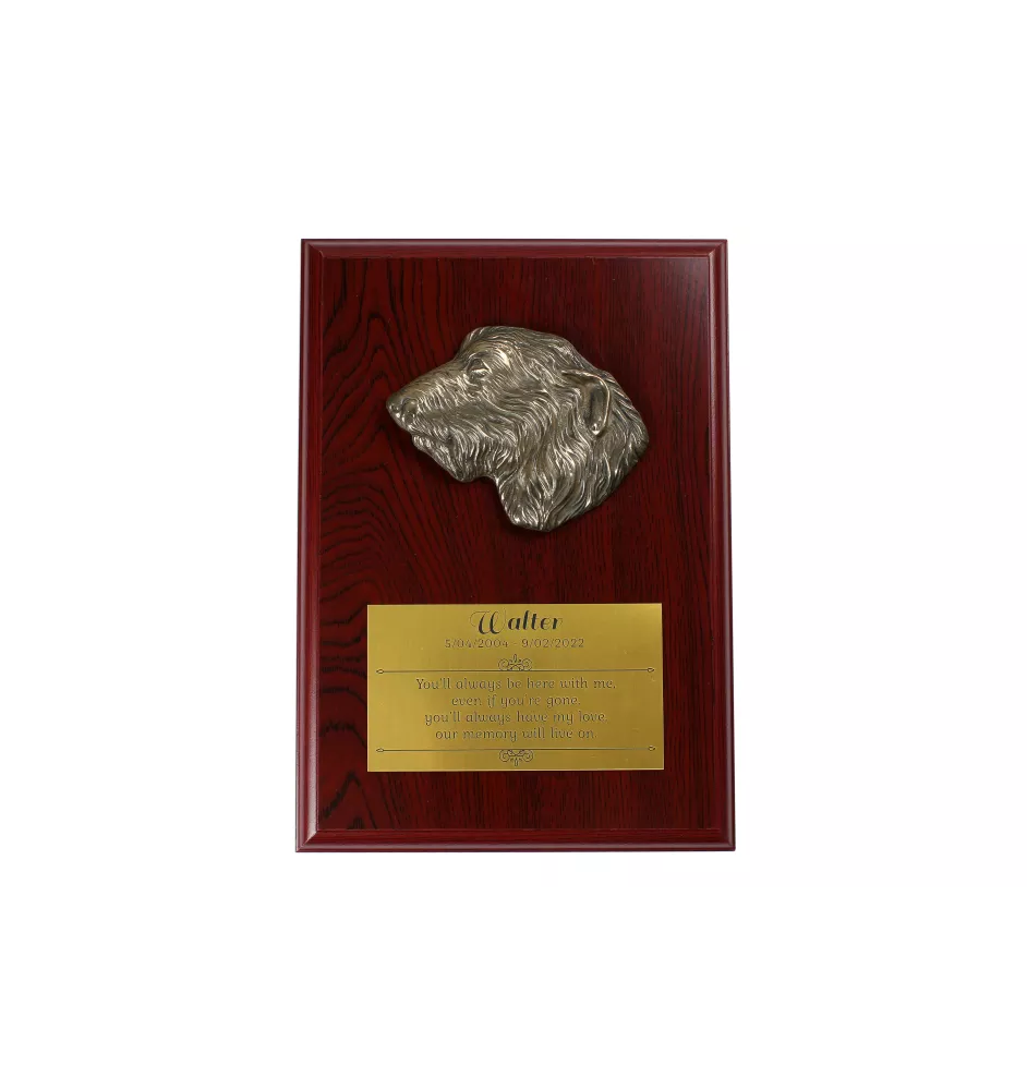 Irish Wolfhound - bas-relief of a dog, small decoration, realistic plaque with the Art-Dog brand