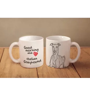 Italienisches Windspiel, Italian Greyhound - Tasse mit Hund, Tasse mit Bild, personalisiertes Geschenk der Marke Art-Dog