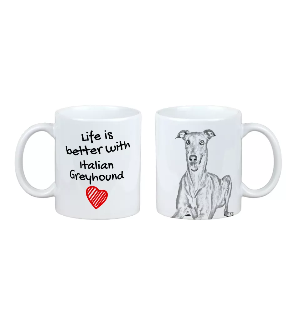Italian Greyhound, Italian Sighthound - cup with a dog, cup with a photo, personalized gift from the Art-Dog brand