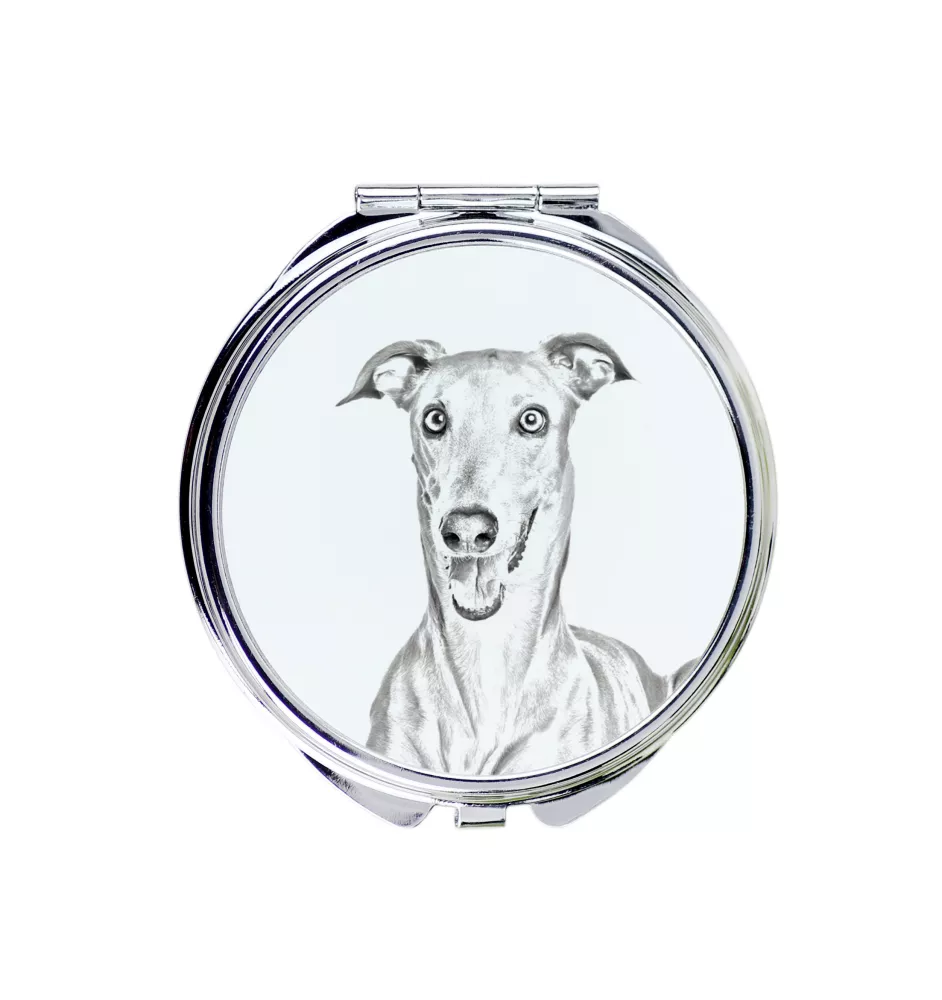 Italian Greyhound, Italian Sighthound - Pocket mirror with a dog, personalized mirror for a purse, compact mirror with Art-Dog brand print.