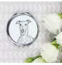 Italian Greyhound, Italian Sighthound - Pocket mirror with a dog, personalized mirror for a purse, compact mirror with Art-Dog brand print.