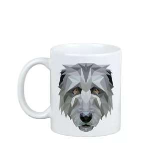 Irish Wolfhound - cup with a geometric dog image and the inscription Art-Dog