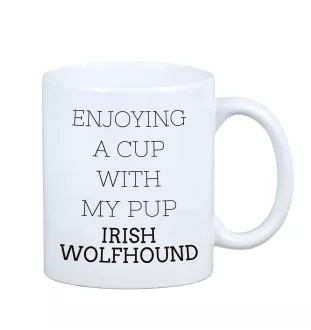 Irischer Wolfshund, Irish Wolfhound - Becher mit einem Bild und dem Schriftzug geometrischer Hund Art-Dog