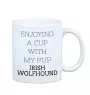 Irischer Wolfshund, Irish Wolfhound - Becher mit einem Bild und dem Schriftzug geometrischer Hund Art-Dog