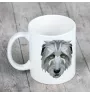 Irischer Wolfshund, Irish Wolfhound - Becher mit einem Bild und dem Schriftzug geometrischer Hund Art-Dog