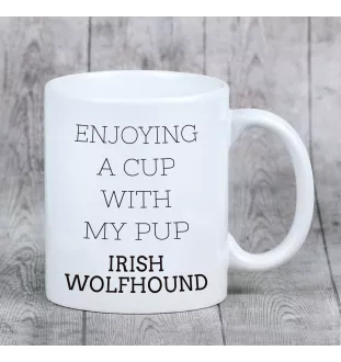 Irischer Wolfshund, Irish Wolfhound - Becher mit einem Bild und dem Schriftzug geometrischer Hund Art-Dog