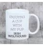 Irish Wolfhound - cup with a geometric dog image and the inscription Art-Dog