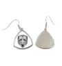 Irish Wolfhound - earrings with a picture and the inscription geometric dog Art-Dog