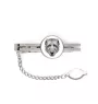 Irish Wolfhound - geometric tie clip with a picture and inscription from Art-Dog