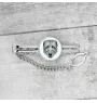 Irish Wolfhound - geometric tie clip with a picture and inscription from Art-Dog