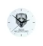 Lévrier irlandais, Irish wolfhound - horloge murale géométrique avec photo et logo de la marque Art-Dog