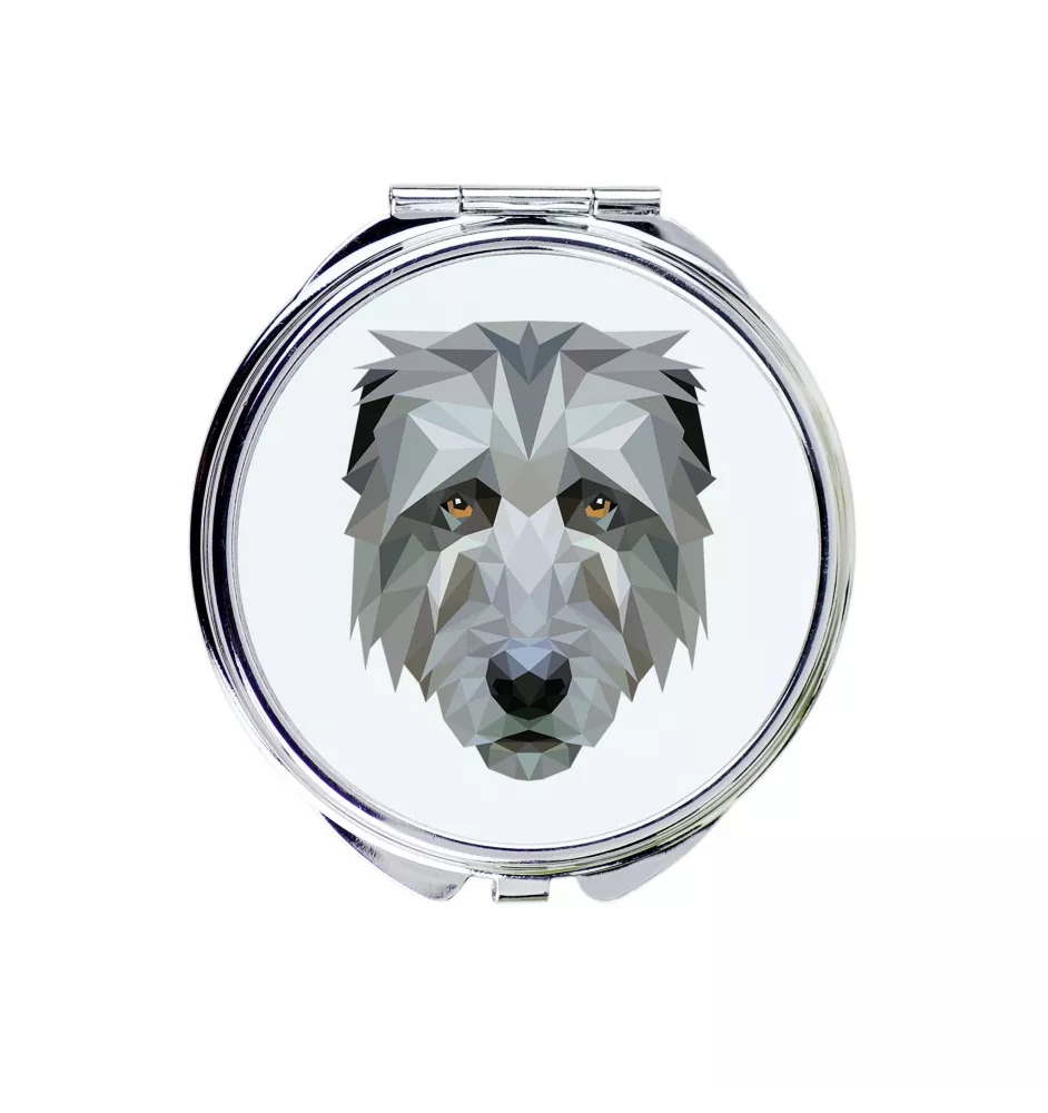 Lévrier irlandais, Irish wolfhound - miroir avec une image et un motif géométrique de la marque Art-Dog