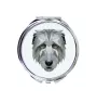 Irischer Wolfshund, Irish Wolfhound - Spiegel mit Foto und geometrischem Aufdruck der Marke Art-Dog