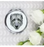 Irischer Wolfshund, Irish Wolfhound - Spiegel mit Foto und geometrischem Aufdruck der Marke Art-Dog