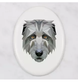 Wilczarz irlandzki płytka geometryczna Art-Dog