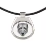 Irischer Wolfshund, Irish Wolfhound - Halskette mit einem Foto und einem geometrischen Schriftzug der Marke Art-Dog