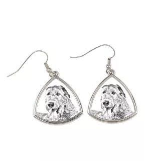 Irischer Wolfshund, Irish Wolfhound - Hund Ohrringe, hängende Ohrringe mit Bild, personalisierter Schmuck mit dem Aufdruck der Marke Art-Dog
