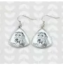 Lévrier irlandais, Irish wolfhound - boucles d'oreilles avec chien, boucles d'oreilles pendantes avec photo, bijoux personnalisés avec impression de la marque Art-Dog