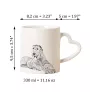 Lévrier irlandais, Irish wolfhound - tasse avec chien, une tasse adorable avec une anse en forme de cœur, un cadeau universel de la marque Art-Dog