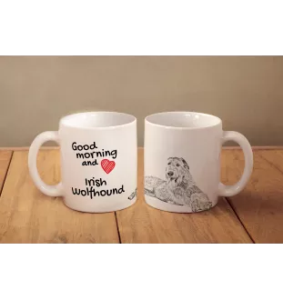 Irischer Wolfshund, Irish Wolfhound - Tasse mit Hund, Tasse mit Bild, personalisiertes Geschenk der Marke Art-Dog