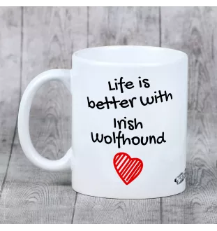 Irish Wolfhound - cup with a dog, cup with a photo, personalized gift from the Art-Dog brand