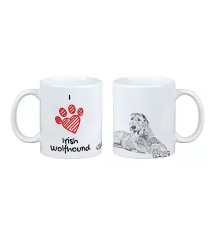 Irish Wolfhound - cup with a dog, cute cup with graphics, a gift with your photo from the Art-Dog brand
