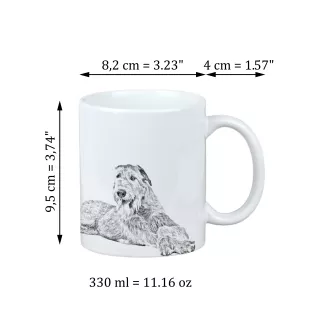 Lévrier irlandais, Irish wolfhound - tasse avec chien, une tasse adorable avec une illustration, un cadeau avec votre photo de la marque Art-Dog