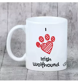 Lévrier irlandais, Irish wolfhound - tasse avec chien, une tasse adorable avec une illustration, un cadeau avec votre photo de la marque Art-Dog