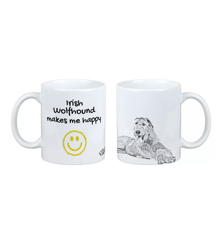 Lévrier irlandais, Irish wolfhound - tasse avec chien, une tasse joyeuse pour les amoureux des chiens, un cadeau personnalisé de la marque Art-Dog