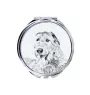 Irish Wolfhound - Pocket mirror with a dog, personalized mirror for a purse, compact mirror with Art-Dog brand print.
