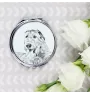 Irish Wolfhound - Pocket mirror with a dog, personalized mirror for a purse, compact mirror with Art-Dog brand print.