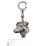 Jack Russell Terrier - Silver-plated key ring with dog, handbag decoration, backpack pendant by Art-Dog brand