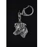Jack Russell Terrier - Silver-plated key ring with dog, handbag decoration, backpack pendant by Art-Dog brand