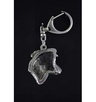 Jack Russell Terrier - Silver-plated key ring with dog, handbag decoration, backpack pendant by Art-Dog brand