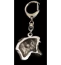 Jack Russell Terrier - Silver-plated key ring with dog, handbag decoration, backpack pendant by Art-Dog brand