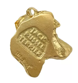 Jack Russell Terrier - Vergoldeter Schlüsselanhänger mit Hund, Handtaschenschmuck, Luxus-Accessoire der Marke Art-Dog