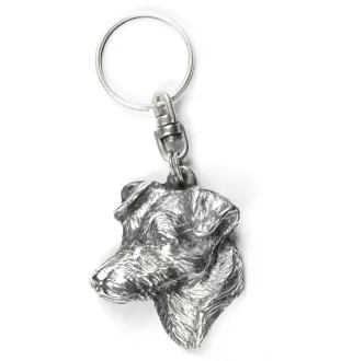 Jack Russell Terrier - Pendentif argenté avec un chien dans une boîte décorative, décoration de sac à main, pendentif de sac à dos par la marque Art-Dog