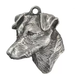 Jack Russell Terrier - Silver-plated key ring with a dog in a gift box, handbag decoration, backpack pendant by Art-Dog brand